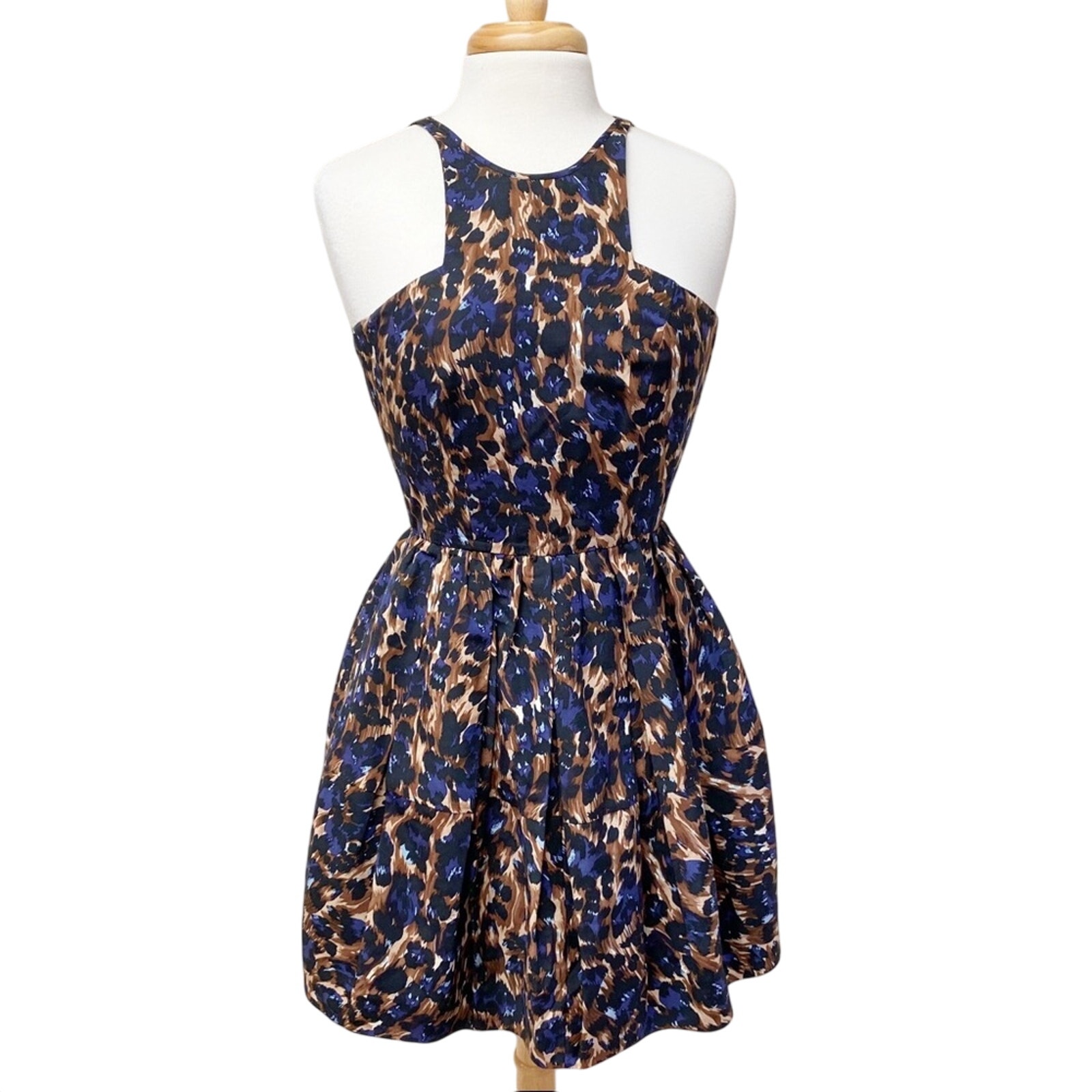 Camilla & Marc Counter Attack Dress Cheetah Leopard Print Purple/Blue Brown 2